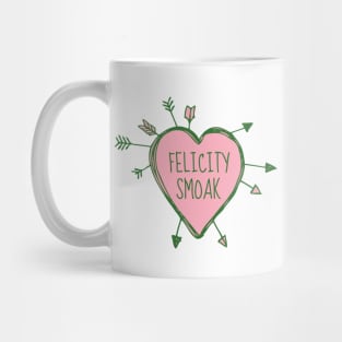 Felicity Smoak - Heart with Green Arrows Doodle Mug